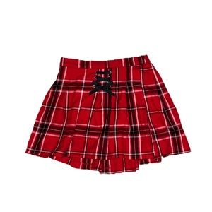 goth Y2K plaid mini skirt